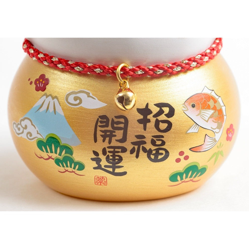 藥師窯 達摩招財貓∣金扇 招財 招福 擺飾 開店送禮