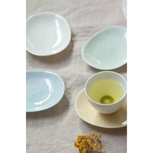 日本製 美濃燒 Miyama 深山 float 野花浮印小盤 | 甜點盤 點心盤 小菜碟