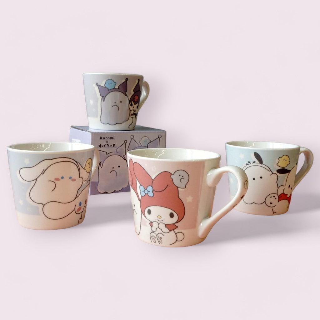 日本 三麗鷗 Sanrio x Obakane 幽靈造型陶瓷馬克杯|帕恰狗 大耳狗 美樂蒂 酷洛米