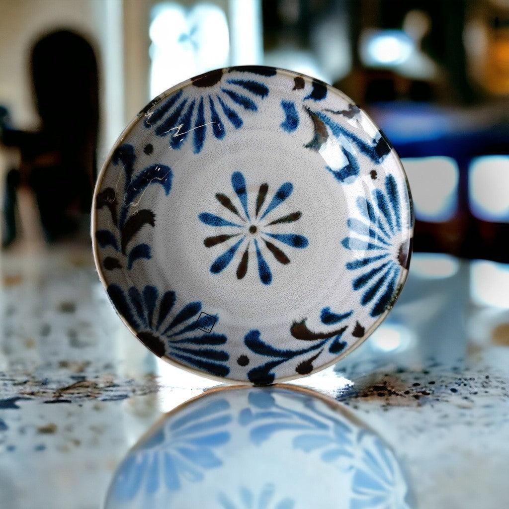 日本製 Blut’s rokuro 六魯 彩琉球蔓藤花紋盤|陶瓷盤 水果盤 圓盤