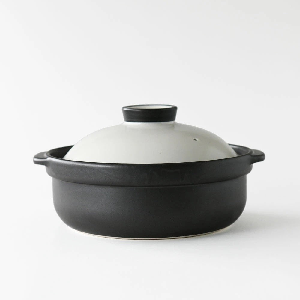 美濃燒 宴會黑白色土鍋 7號/8號∣ 鍋具 砂鍋