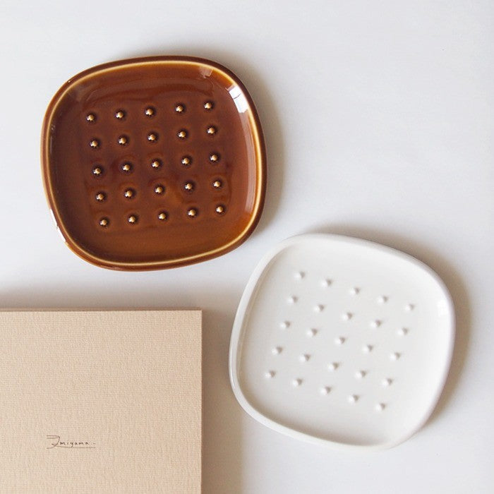 日本製 美濃燒 Miyama 深山 Crust 立體雕刻樹枝/點點餐盤 | 麵包盤 點心盤