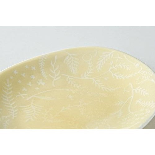 日本製 美濃燒 Miyama 深山 float 野花浮印小盤 | 甜點盤 點心盤 小菜碟