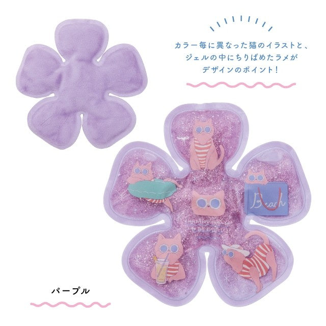 日本 CDF etendue 貓咪涼感花邊凝膠帽枕 | 涼感枕頭 冰涼枕