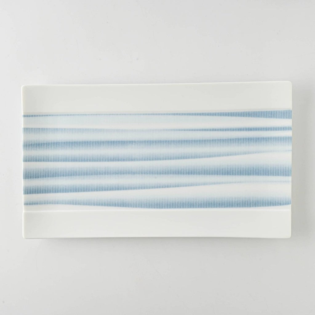 日本製 美濃燒 Miyama 深山 cecima 格紋/水紋15公分盤 | 小菜盤 淺盤 日式盤