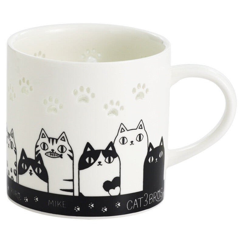 貓咪3兄弟 馬克杯∣三花貓 黑貓 灰貓 白貓