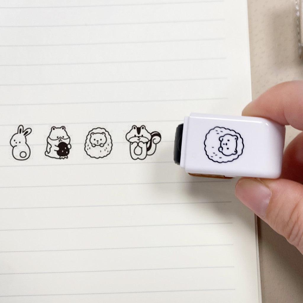 日本 KAMIO CORO-RE系列 連續滾輪印章|手帳 花邊 小動物圖案 油性墨水