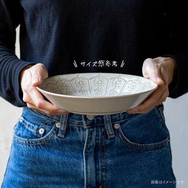 日本製 美濃燒 Arabesque 蔓藤花紋 陶瓷碗盤|飯碗 深盤 水果盤 沙拉盤