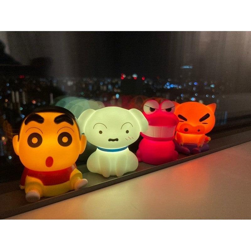 日本 Bandai 萬代 扭蛋 蠟筆小新發光公仔 小白 小新 肥嘟嘟佐衛門 鱷魚餅乾