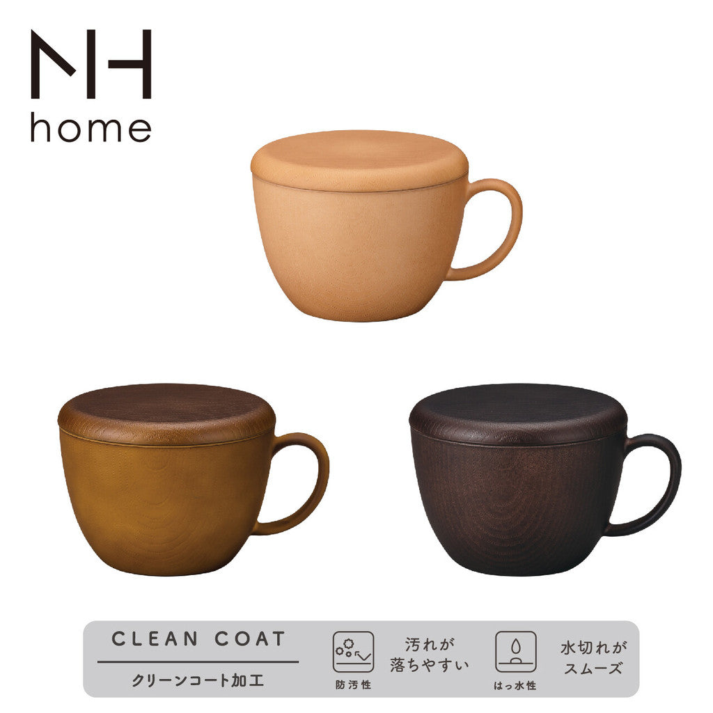 NH home 木紋杯附蓋 450ml︱湯碗杯 馬克杯 露營 野餐