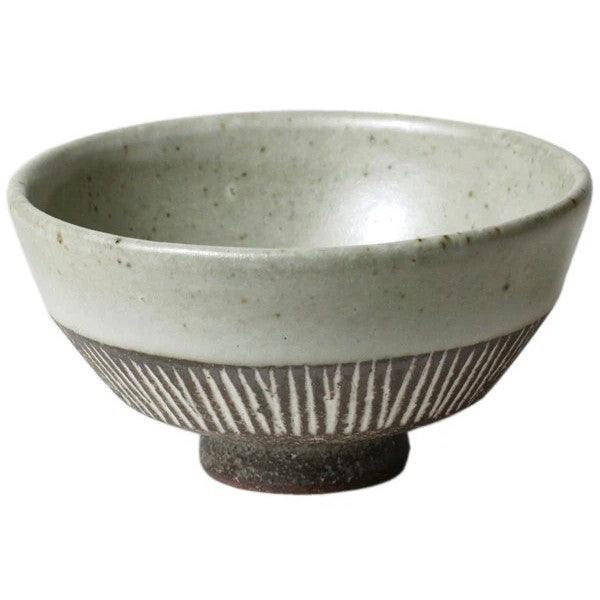 日本製 BLUT'S rokuro 六魯 手工堀乳灰陶瓷碗 12.5cm|飯碗 高腳碗 日本碗 湯碗