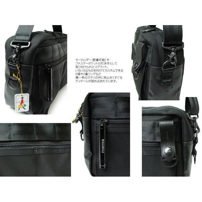 日本 Porter 黑色 Heat 斜背包 703-07970|側背包 休閒包 通勤包