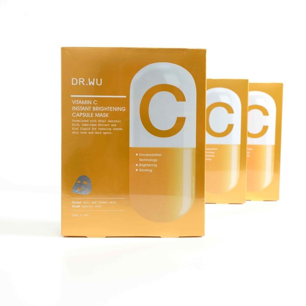 醫美 DR.WU 維他命C瞬效亮白膠囊面膜 26ml 4片|美白面膜 保濕面膜