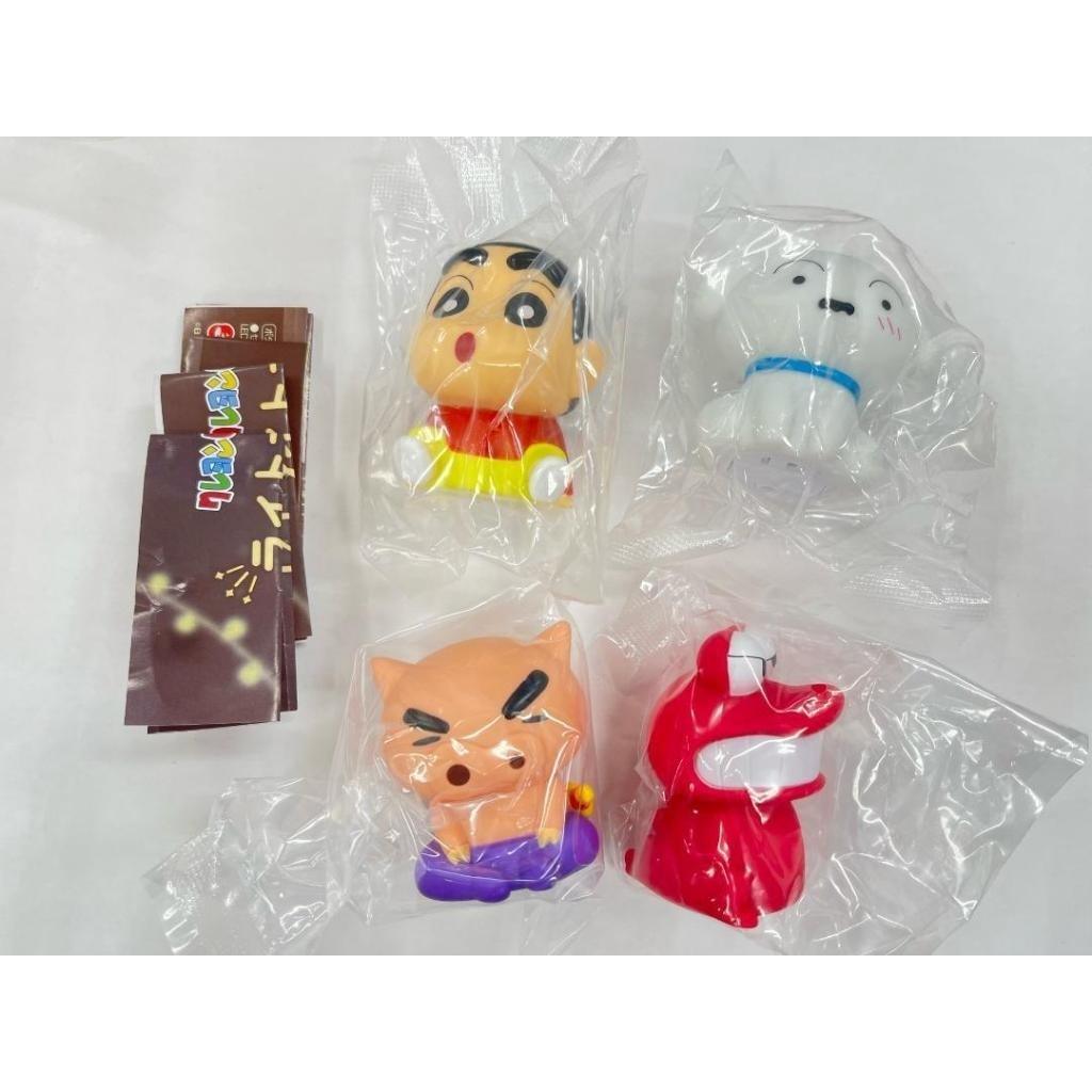 日本 Bandai 萬代 扭蛋 蠟筆小新發光公仔 小白 小新 肥嘟嘟佐衛門 鱷魚餅乾