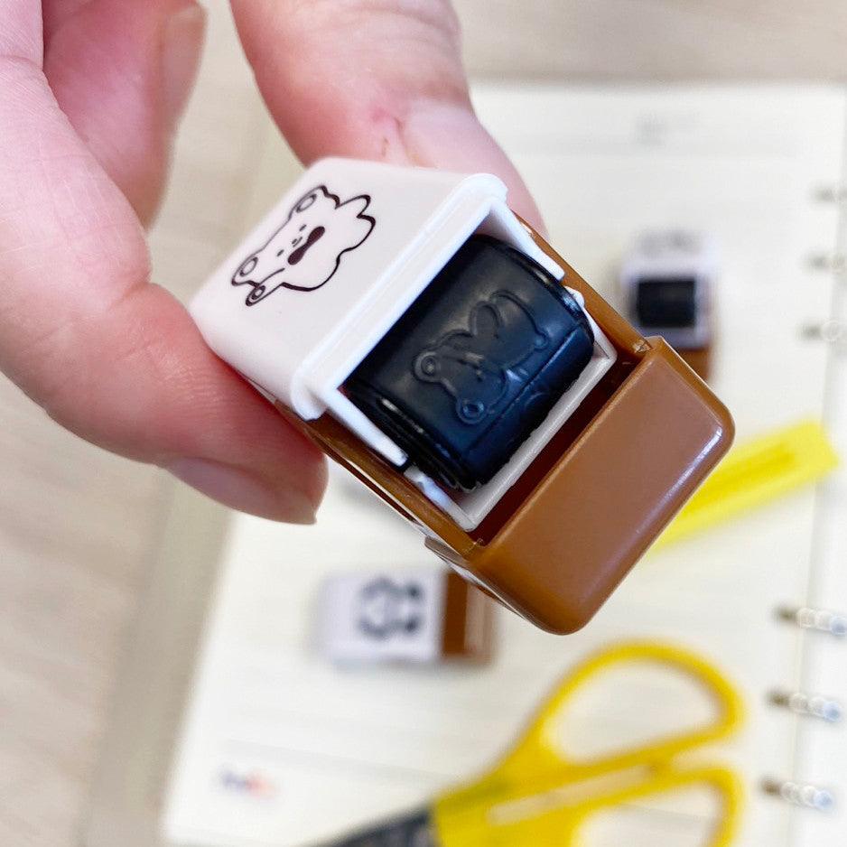 日本 KAMIO CORO-RE系列 連續滾輪印章|手帳 花邊 小動物圖案 油性墨水