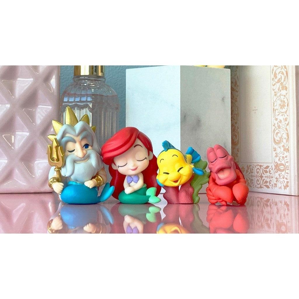 日本 T-ARTS 扭蛋 小美人魚倚肩公仔|愛麗兒 川頓國王 賽巴斯汀 小比目魚 - 富士通販