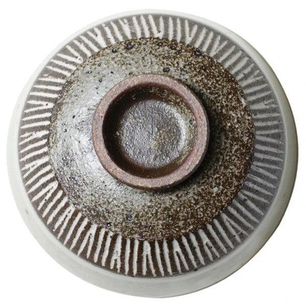 日本製 BLUT'S rokuro 六魯 手工堀乳灰陶瓷碗 12.5cm|飯碗 高腳碗 日本碗 湯碗