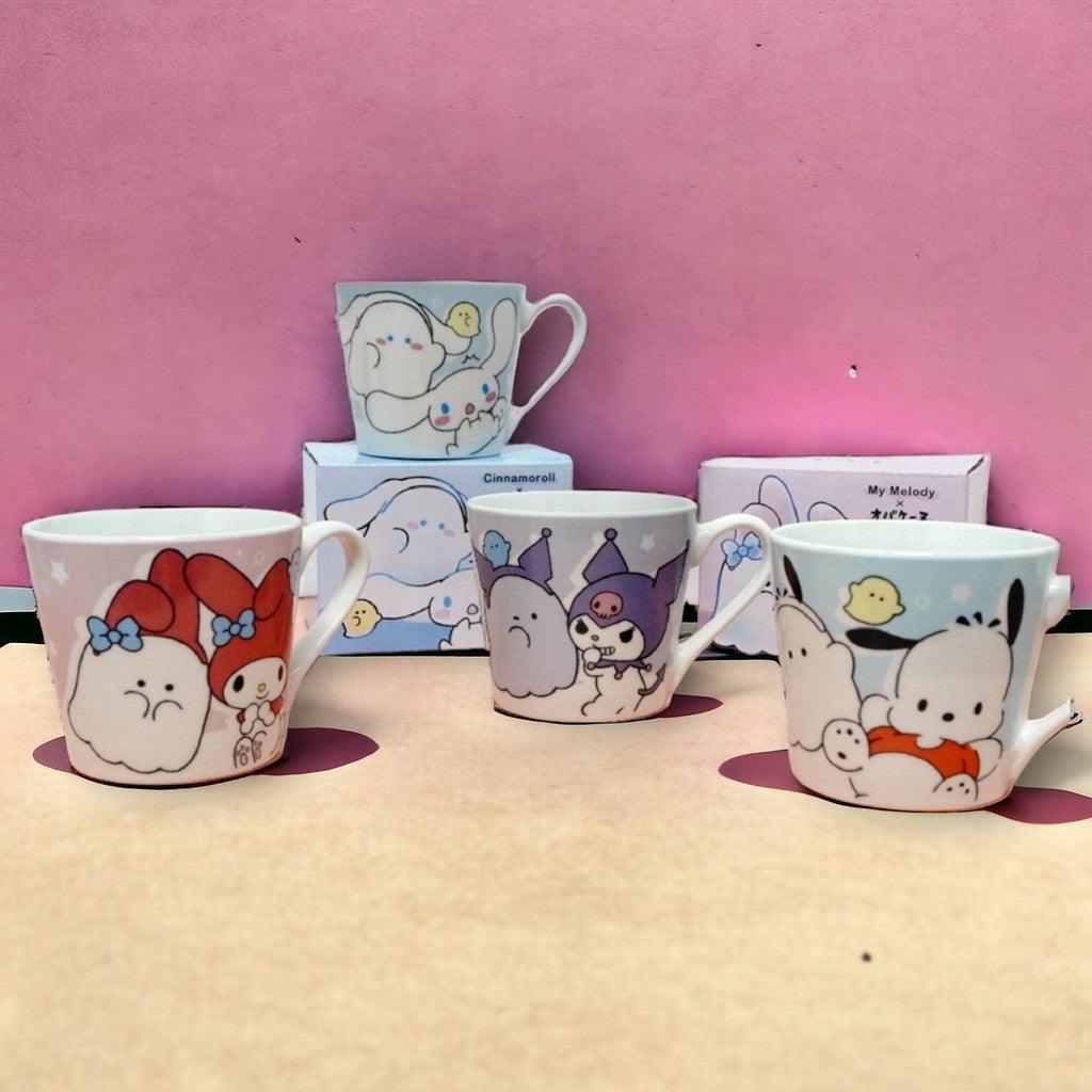 日本 三麗鷗 Sanrio x Obakane 幽靈造型陶瓷馬克杯|帕恰狗 大耳狗 美樂蒂 酷洛米