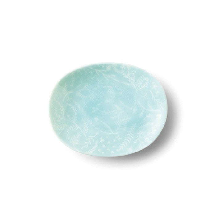 日本製 美濃燒 Miyama 深山 float 野花浮印小盤 | 甜點盤 點心盤 小菜碟