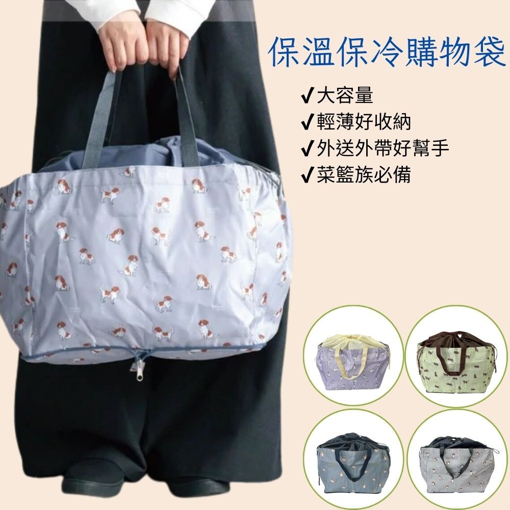 日本Chepeli 輕薄收納型束口保冷袋 | 外送 大容量 保溫袋 折疊購物袋