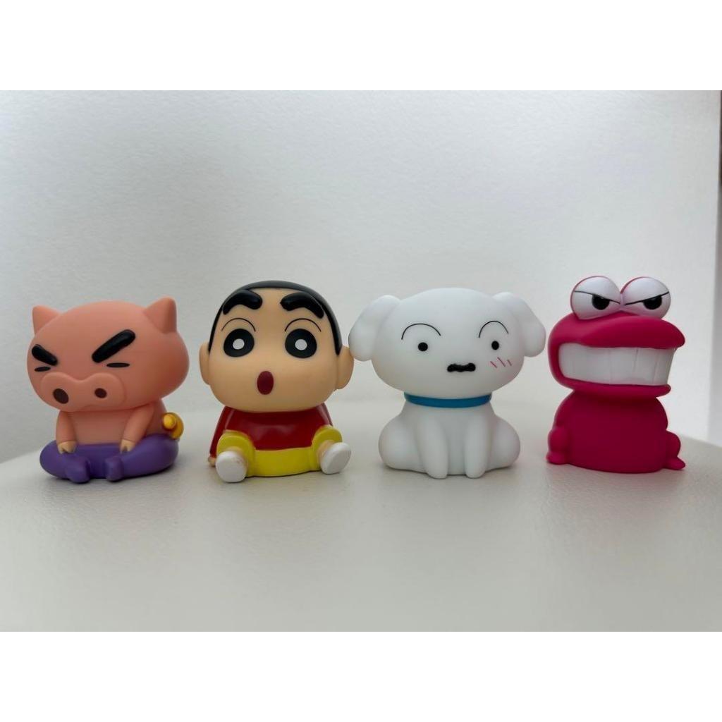 日本 Bandai 萬代 扭蛋 蠟筆小新發光公仔 小白 小新 肥嘟嘟佐衛門 鱷魚餅乾