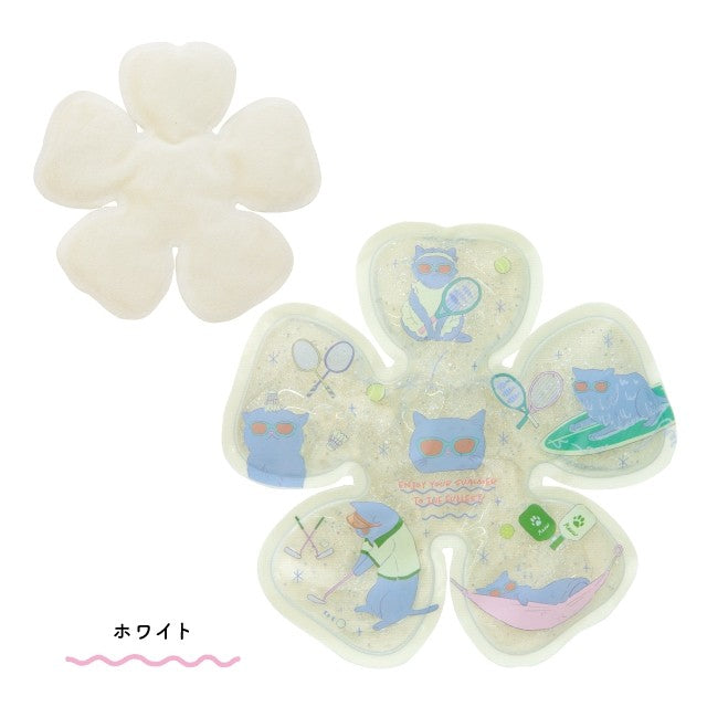 日本 CDF etendue 貓咪涼感花邊凝膠帽枕 | 涼感枕頭 冰涼枕