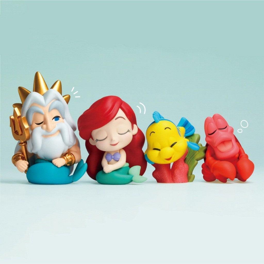 日本 T-ARTS 扭蛋 小美人魚倚肩公仔|愛麗兒 川頓國王 賽巴斯汀 小比目魚 - 富士通販