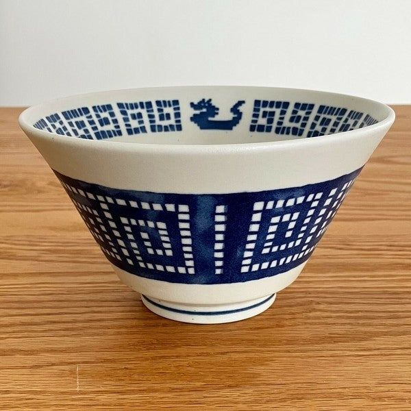 日本製 美濃燒 中華雷紋龍碗盤 | 高台碗 拉麵碗 八角 餃子盤 中華風 吉祥碗