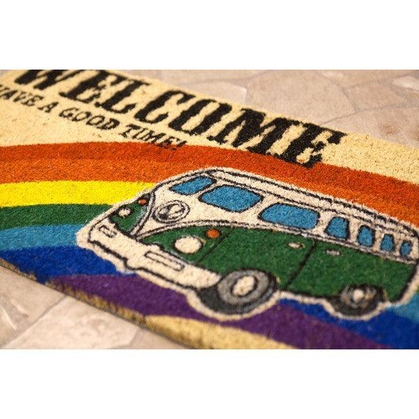 日本 福斯車 椰殼纖維地墊 40*70cm|玄關地墊 門口地墊 防滑腳踏墊