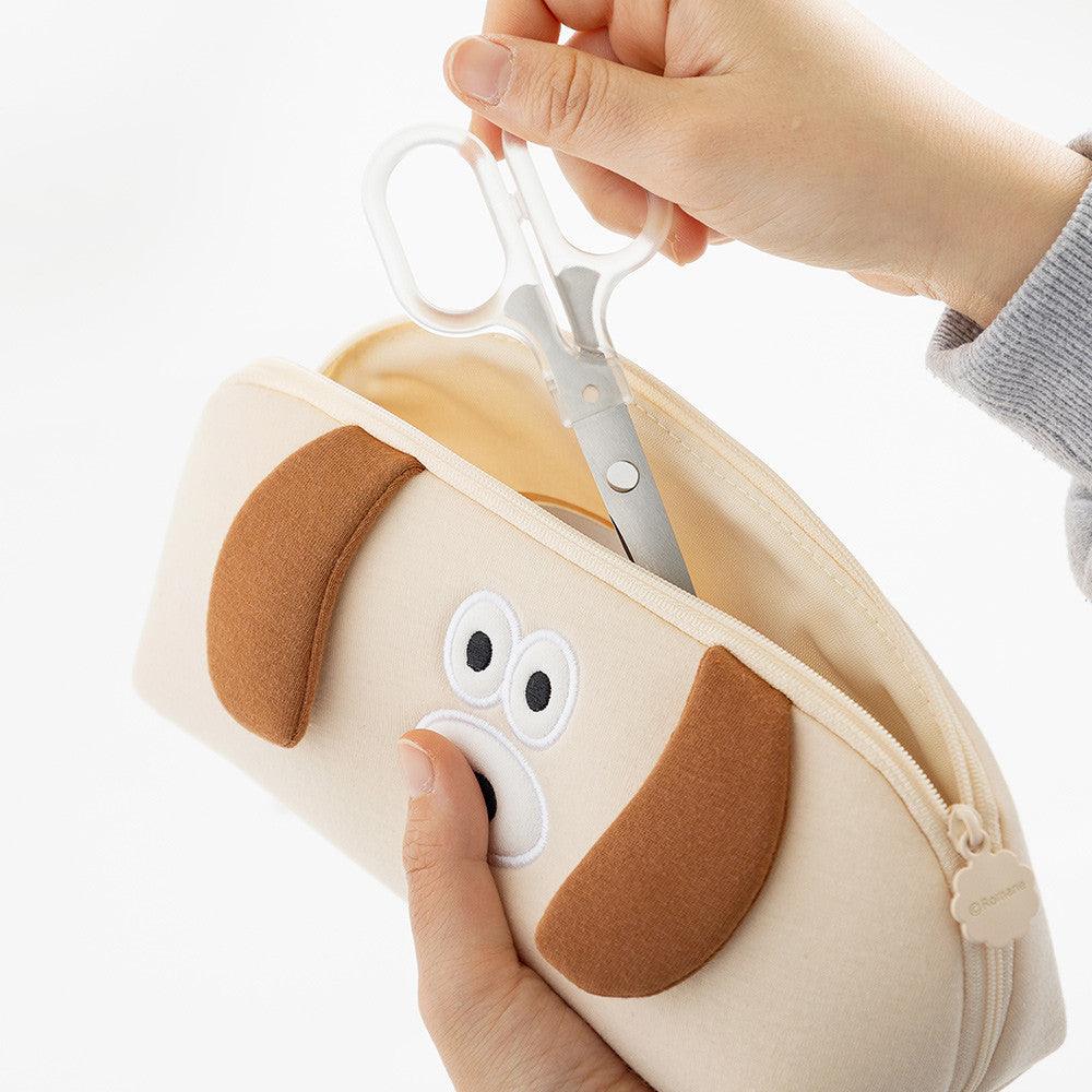 韓國 Romane 早午餐兄弟 狗狗 兔兔 餃子筆袋|大容量筆袋 鉛筆袋 化妝包