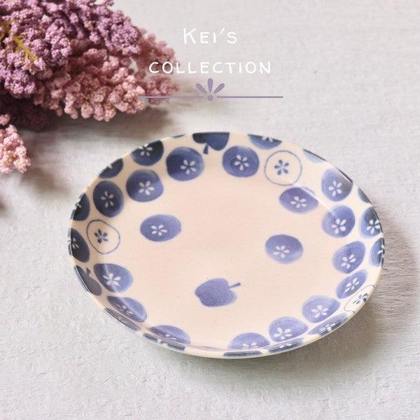 日本製 美濃燒 蔬果系列造型陶瓷餐盤 14cm|水果盤 圓盤 點心盤