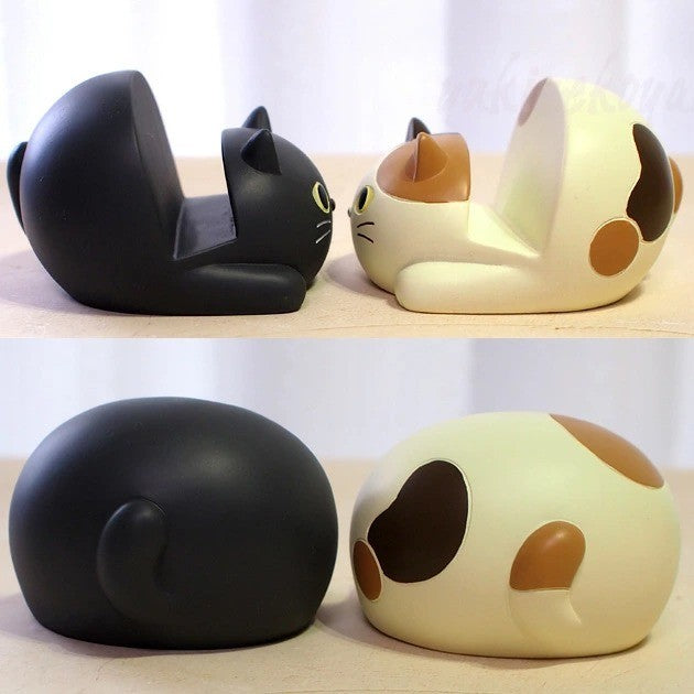 日本 DECOLE 貓咪夜光兩用手機架 兩色可選 | 手機座 智慧型手機支架