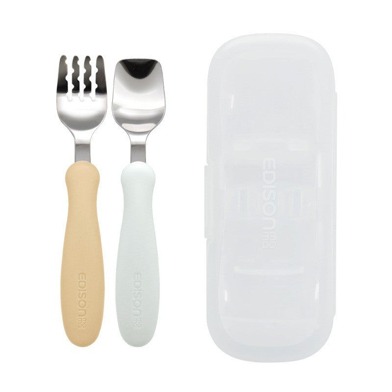 日本製 Edison mama 幼兒學習餐具組 | 兒童餐具 學習餐具組 附收納盒