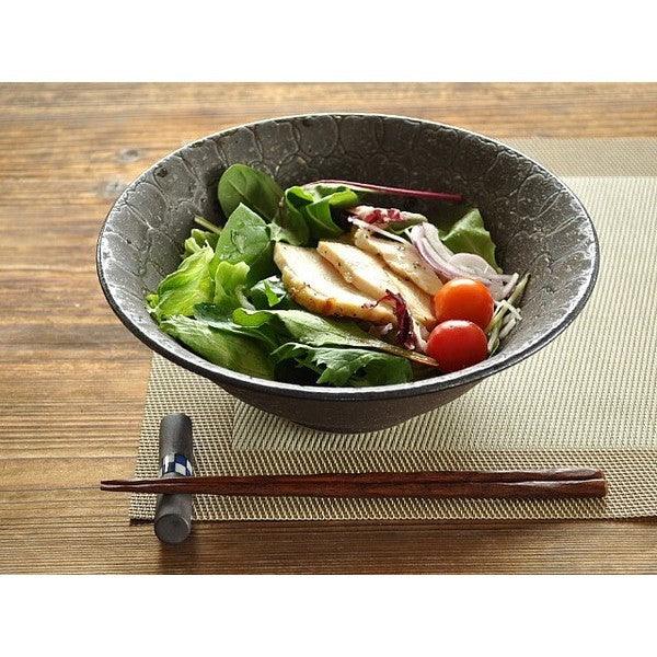 日本製 美濃燒 蘋果紋路造型陶瓷碗公 21.5cm|拉麵碗 沙拉碗 湯碗