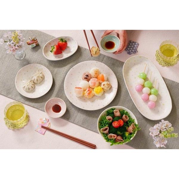 日本製 Spray 彩色點點 美濃燒 陶瓷餐具|橢圓盤 圓盤 餐碗