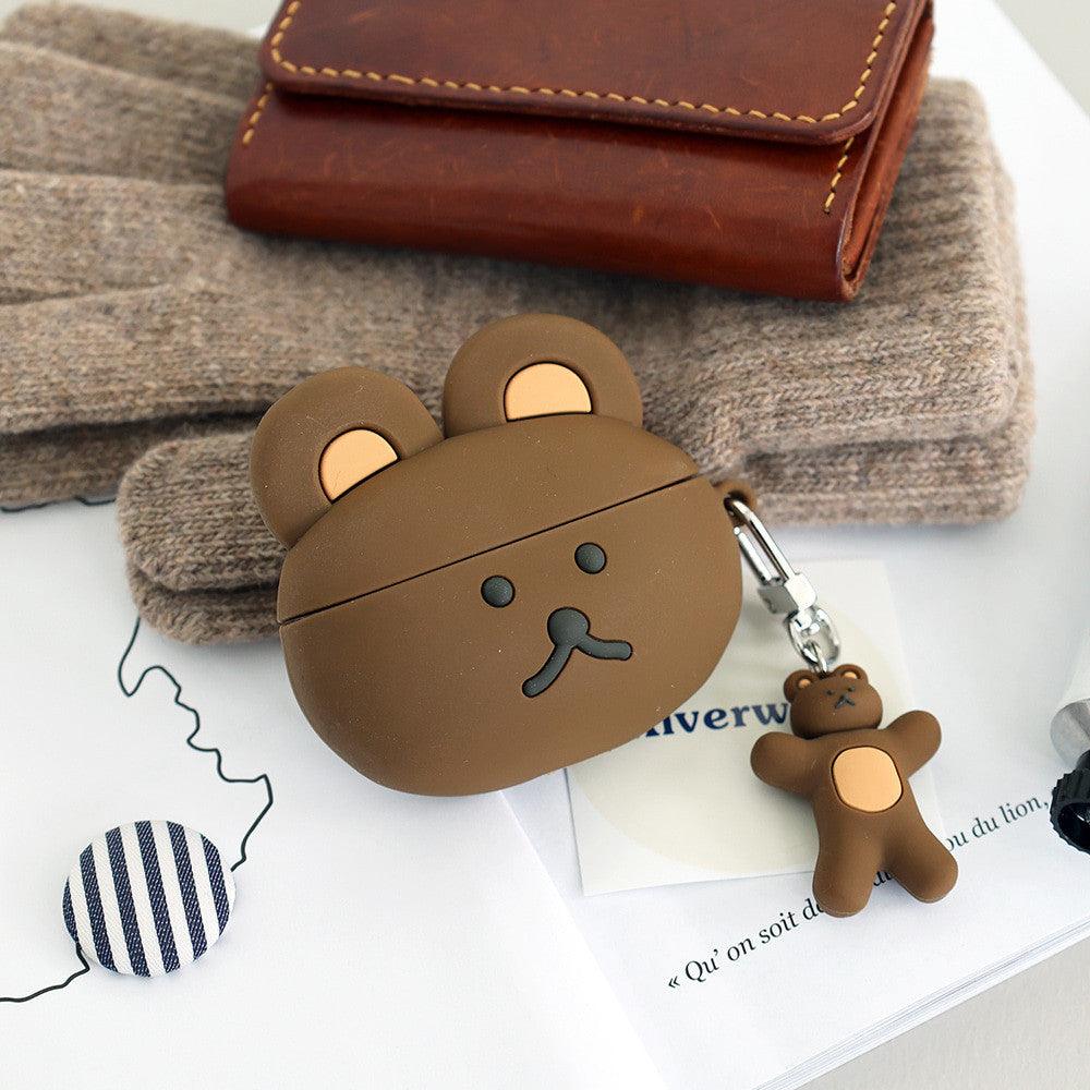 韓國 Romane 早午餐兄弟 熊熊 AirPods3矽膠保護套 附吊飾|耳機殼 耳機保護套