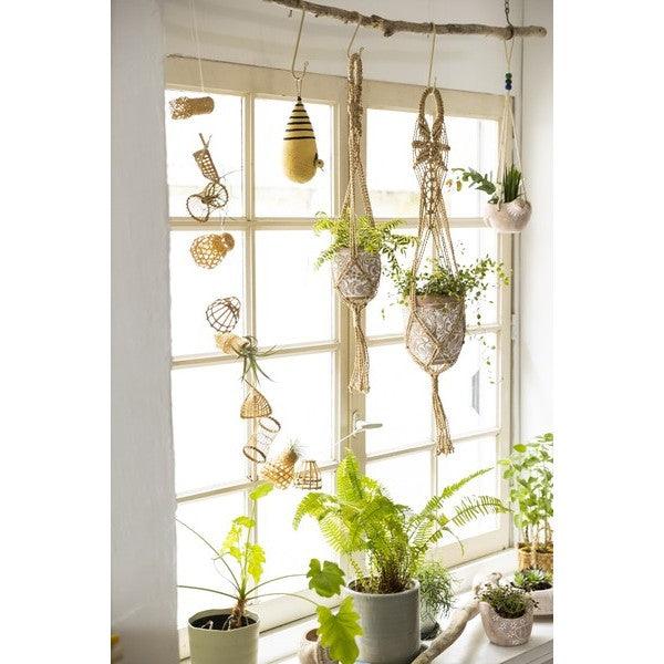 日本 People Tree 空氣鳳梨竹編吊盆裝飾架|室內盆栽 空氣鳳梨盆栽 植物裝飾