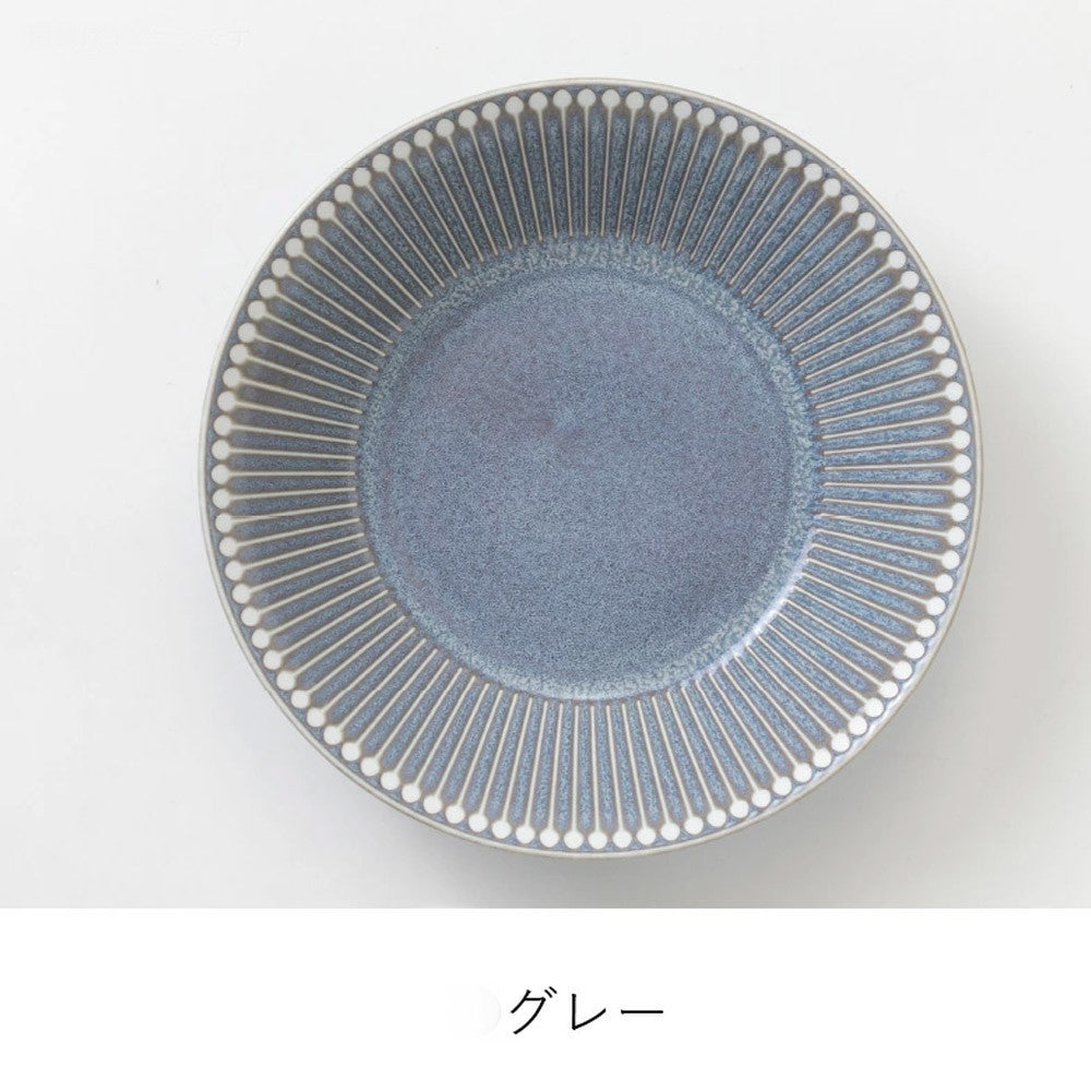 美濃燒 潑水十草 輕量餐盤│Albee 22cm