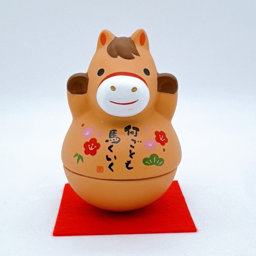 日本 藥師窯干支 馬年限定 幸運不倒翁 | 錦彩招福 馬年吉祥物 馬年擺設 新年