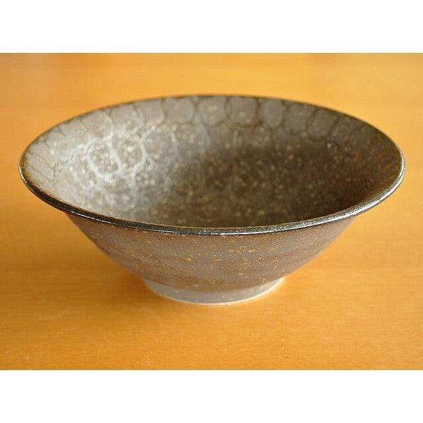 日本製 美濃燒 蘋果紋路造型陶瓷碗公 21.5cm|拉麵碗 沙拉碗 湯碗