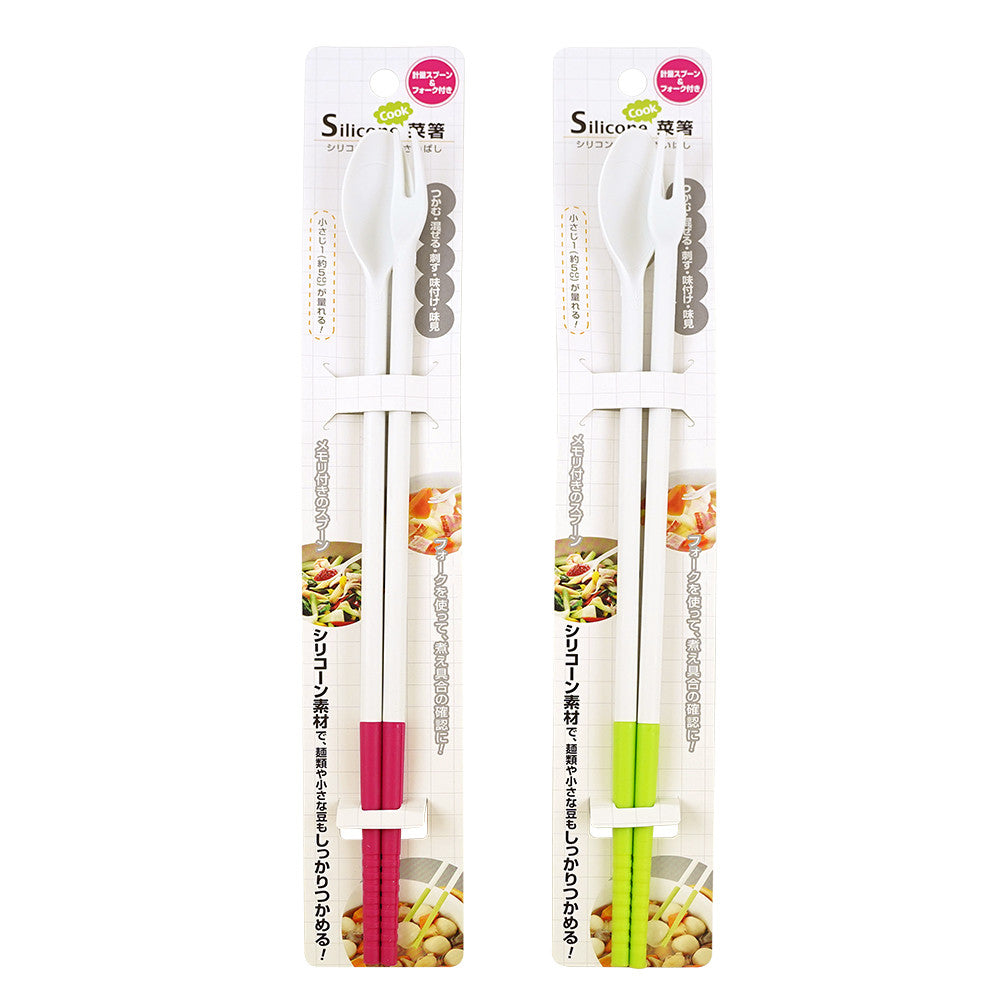 日本製 ECHO 矽膠 多功能料理筷 30cm | 防滑 矽膠 撈麵筷 炸物筷 長筷 公筷