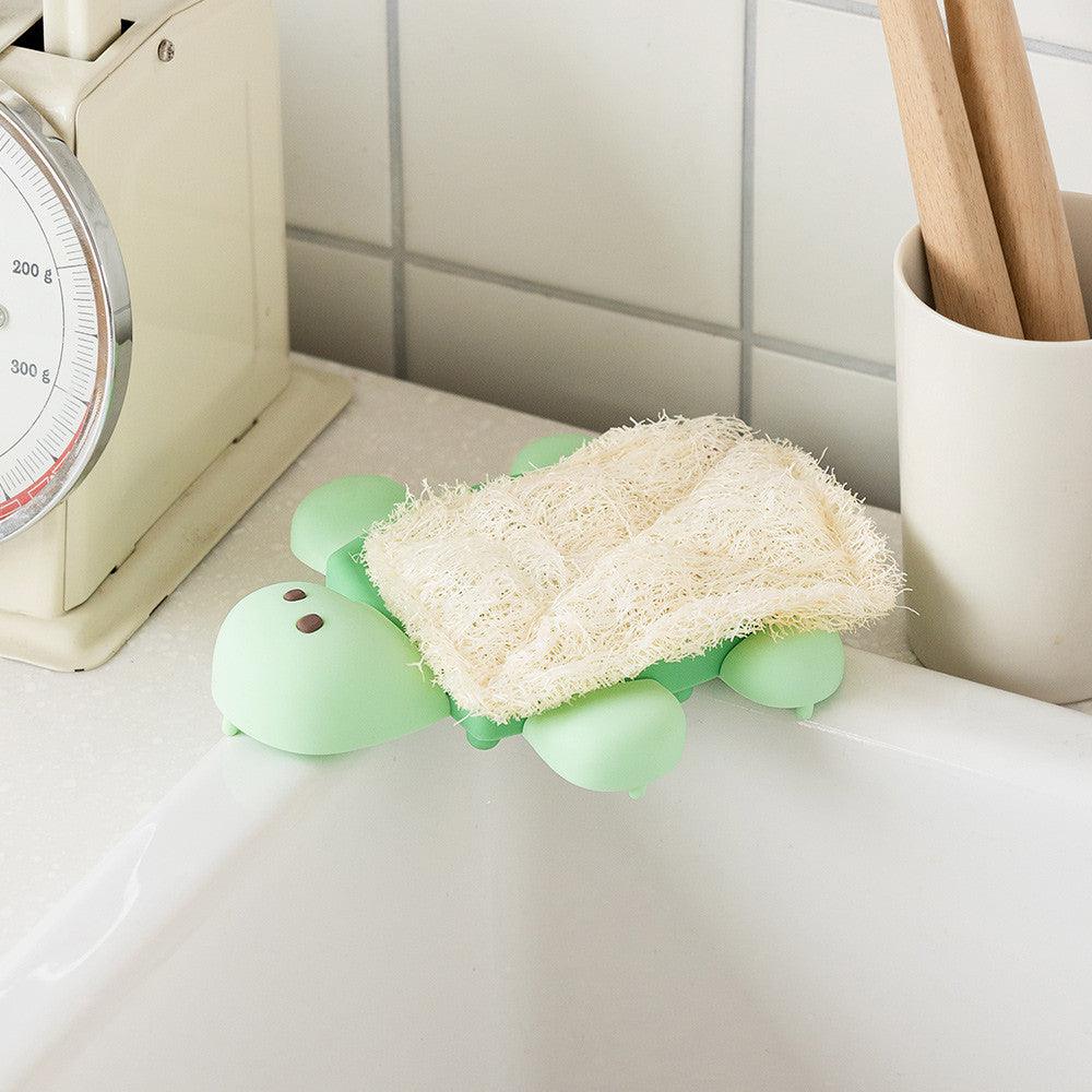 韓國 Romane DONATDONAT 海龜矽膠香皂瀝水架|肥皂架 菜瓜布架 瀝水架