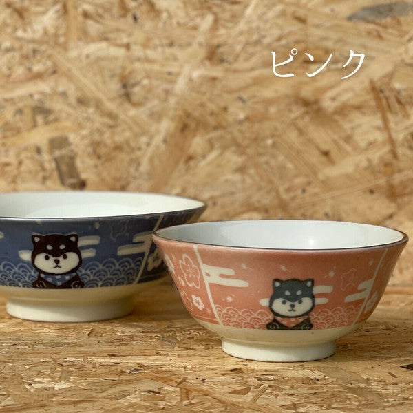 日本製 美濃燒 柴犬陶瓷碗 大碗 兩色 | 丼飯碗 拉麵碗 大湯碗 碗公 造型碗