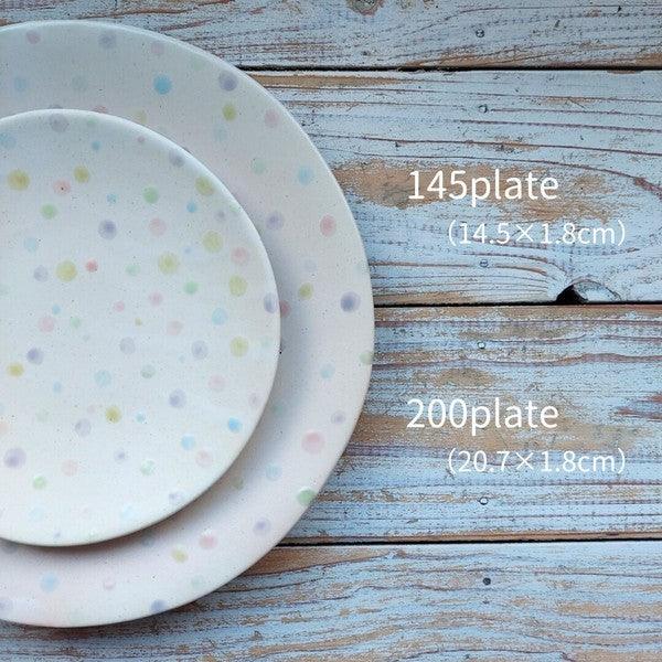 日本製 Spray 彩色點點 美濃燒 陶瓷餐具|橢圓盤 圓盤 餐碗