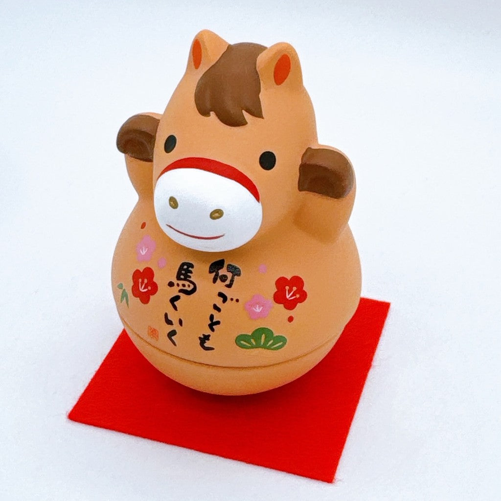 日本 藥師窯干支 馬年限定 幸運不倒翁 | 錦彩招福 馬年吉祥物 馬年擺設 新年