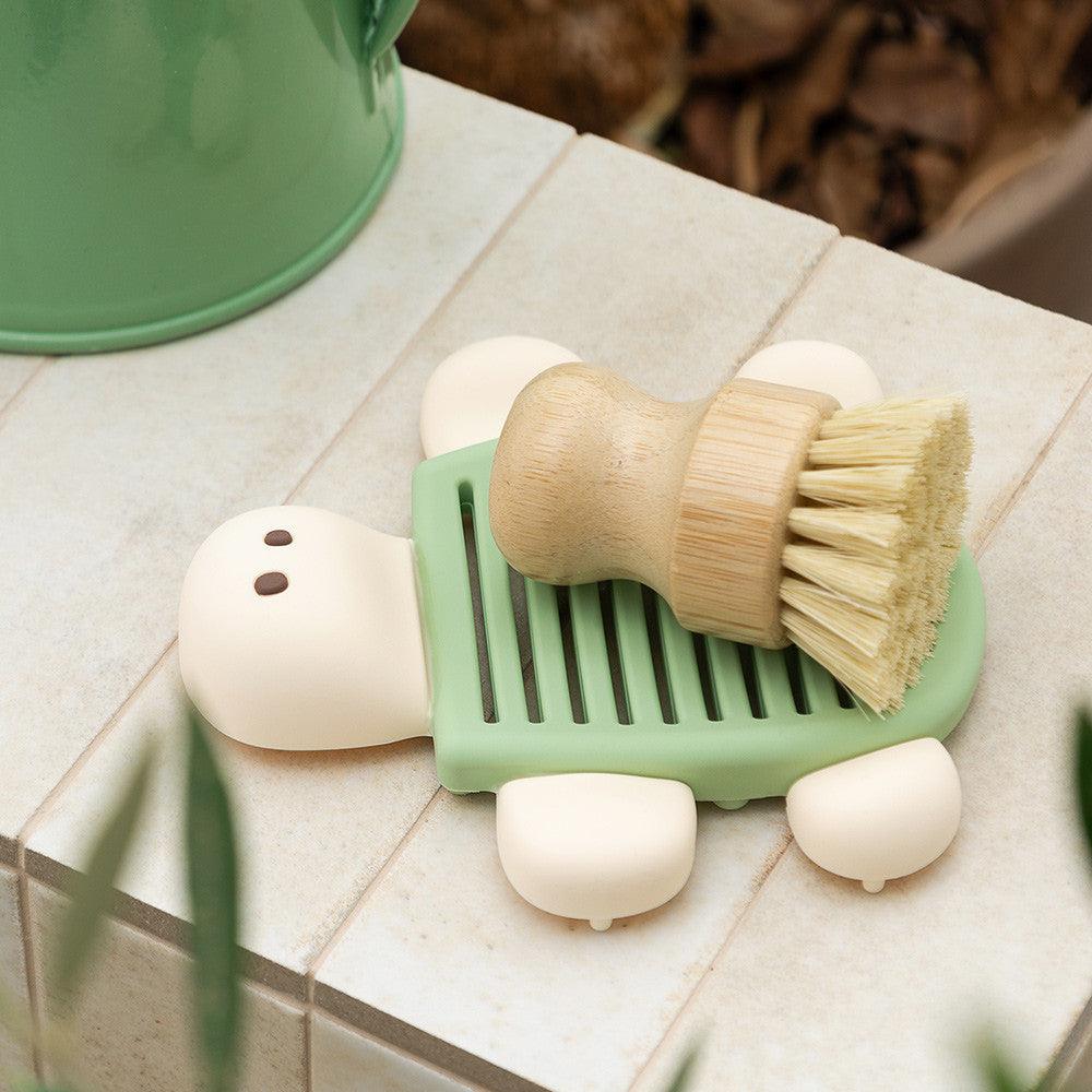 韓國 Romane DONATDONAT 海龜矽膠香皂瀝水架|肥皂架 菜瓜布架 瀝水架