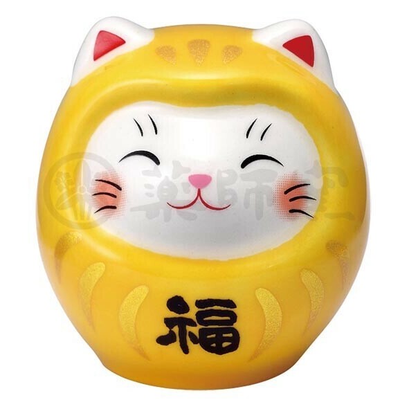 日本 藥師窯 達摩招財貓擺飾 附大吉籤詩 四色 | 幸運不倒翁 開運 招財 居家 辦公裝飾