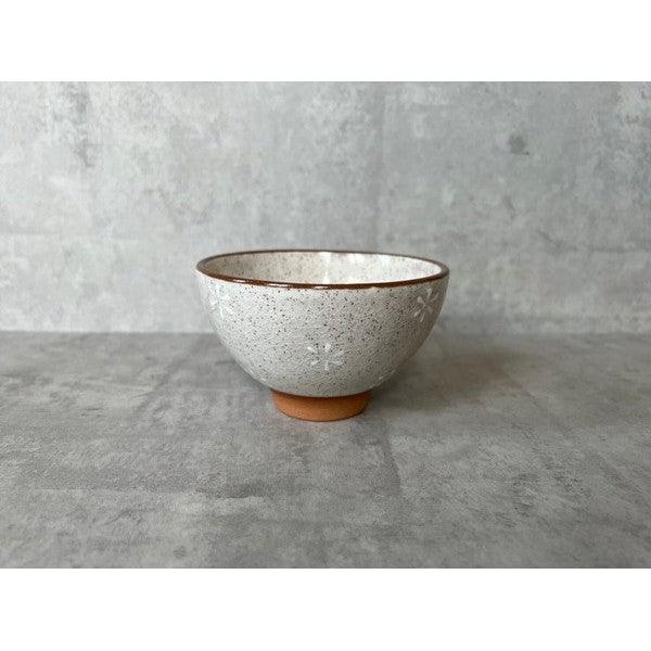 日本製 瀬戸燒 日式手繪陶瓷高腳茶碗 11cm 結晶 木頭|飯碗 餐碗 斗笠碗