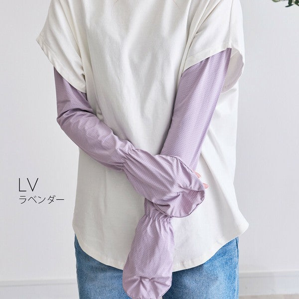 日本 LIZDAYS UPF50+涼感袖套 | 接觸冷感 抗UV 透氣 彈性袖套 指掛設計