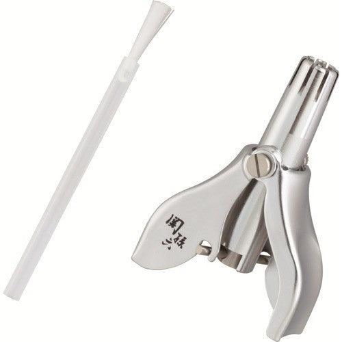 日本製 貝印 關孫六 手動旋轉鼻毛剪 HC-3513|附清潔刷 鼻毛修剪器